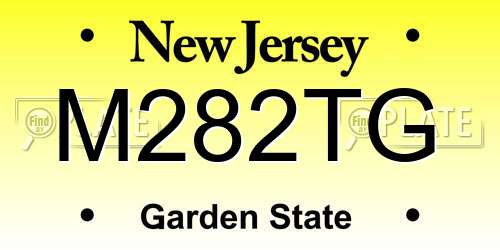 M282TG New Jersey License Plate