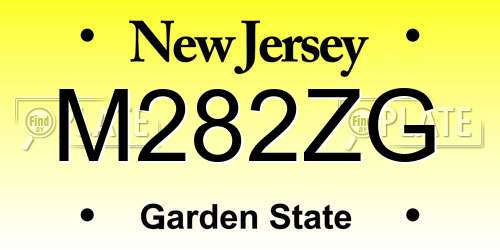 M282ZG New Jersey License Plate