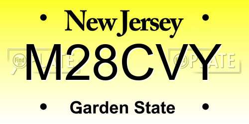 M28CVY New Jersey License Plate