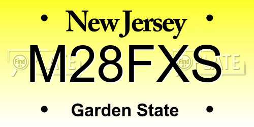 M28FXS New Jersey License Plate