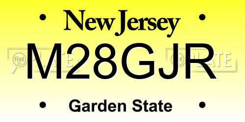 M28GJR New Jersey License Plate