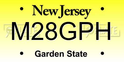 M28GPH New Jersey License Plate