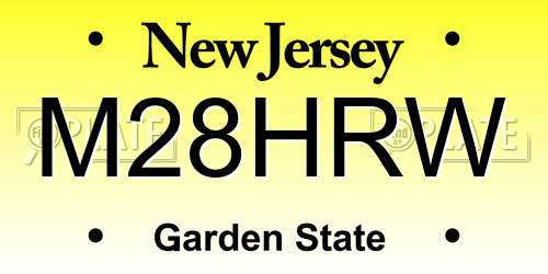M28HRW New Jersey License Plate