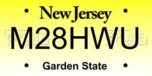 M28HWU New Jersey License Plate