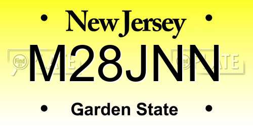 M28JNN New Jersey License Plate