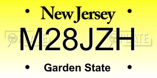 M28JZH New Jersey License Plate