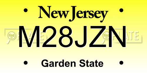 M28JZN New Jersey License Plate
