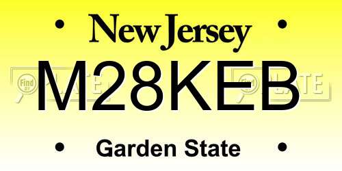 M28KEB New Jersey License Plate