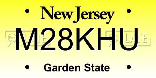 M28KHU New Jersey License Plate