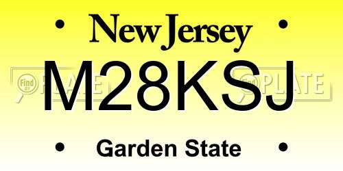M28KSJ New Jersey License Plate