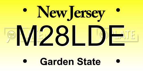M28LDE New Jersey License Plate