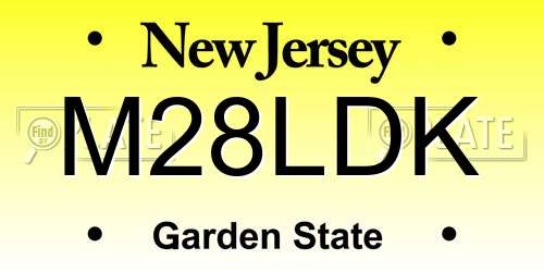 M28LDK New Jersey License Plate