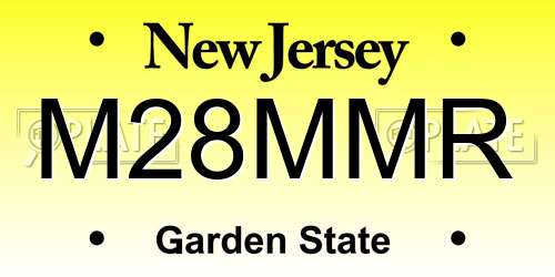 M28MMR New Jersey License Plate