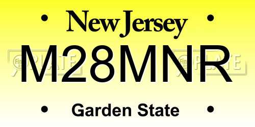 M28MNR New Jersey License Plate