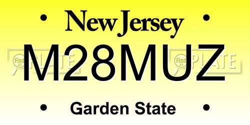 M28MUZ New Jersey License Plate