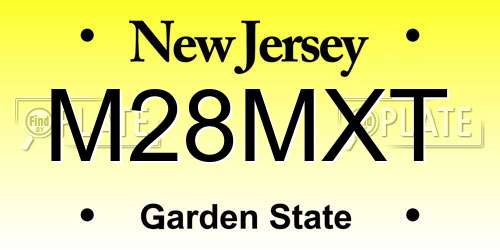 M28MXT New Jersey License Plate