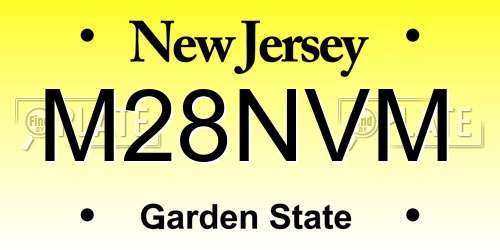 M28NVM New Jersey License Plate