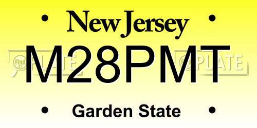 M28PMT New Jersey License Plate