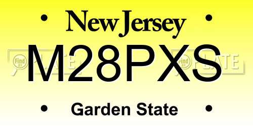 M28PXS New Jersey License Plate