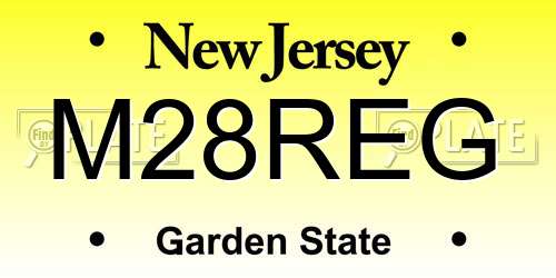 M28REG New Jersey License Plate