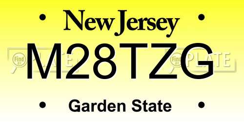 M28TZG New Jersey License Plate