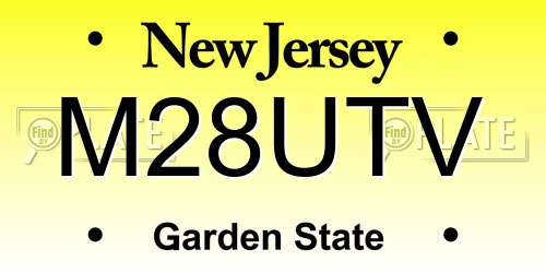 M28UTV New Jersey License Plate
