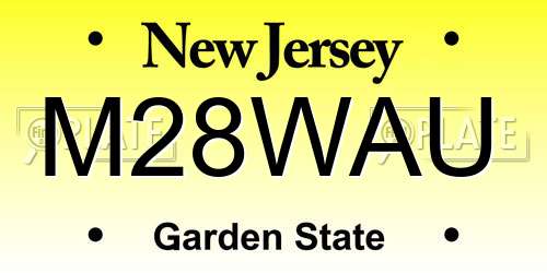 M28WAU New Jersey License Plate