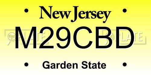 M29CBD New Jersey License Plate