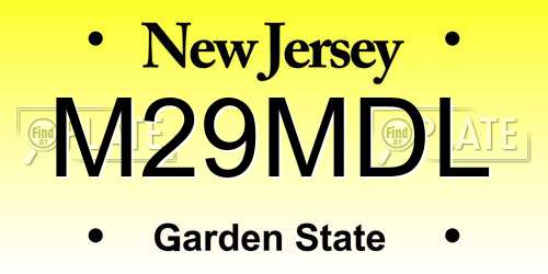 M29MDL New Jersey License Plate