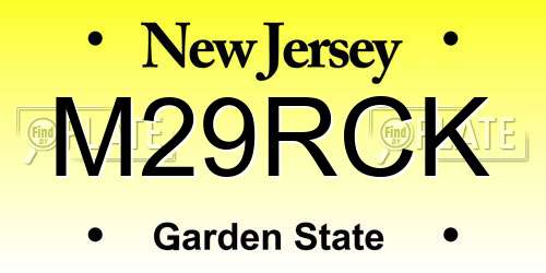 M29RCK New Jersey License Plate