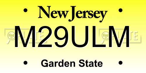 M29ULM New Jersey License Plate