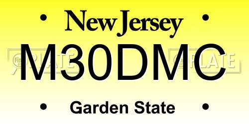 M30DMC New Jersey License Plate