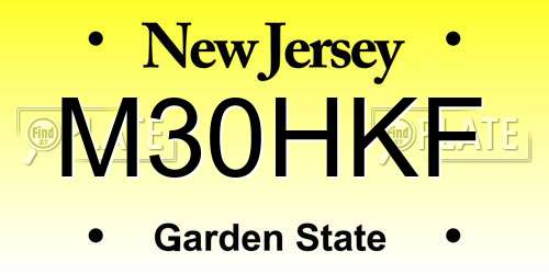 M30HKF New Jersey License Plate