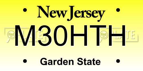 M30HTH New Jersey License Plate