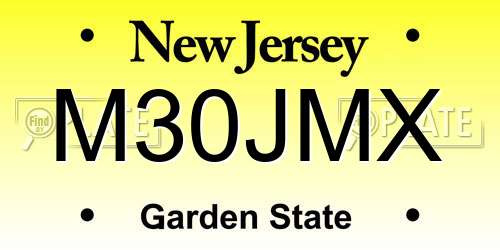 M30JMX New Jersey License Plate