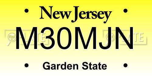 M30MJN New Jersey License Plate