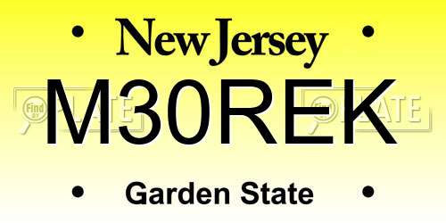 M30REK New Jersey License Plate