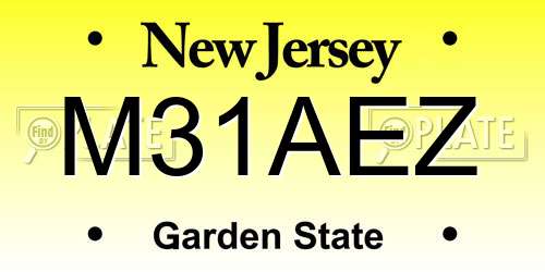 M31AEZ New Jersey License Plate