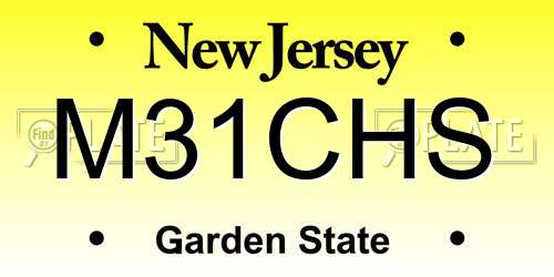 M31CHS New Jersey License Plate