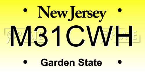 M31CWH New Jersey License Plate