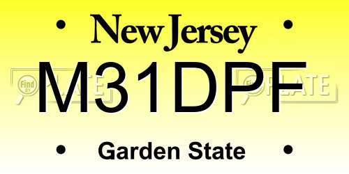 M31DPF New Jersey License Plate