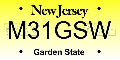 M31GSW New Jersey License Plate