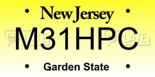 M31HPC New Jersey License Plate
