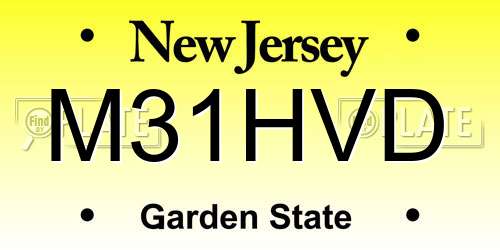 M31HVD New Jersey License Plate
