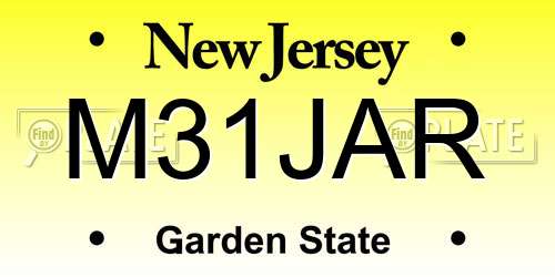 M31JAR New Jersey License Plate