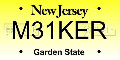 M31KER New Jersey License Plate