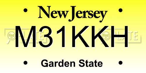 M31KKH New Jersey License Plate