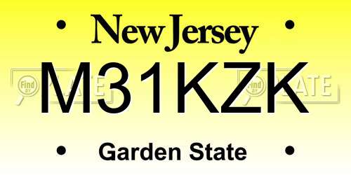 M31KZK New Jersey License Plate