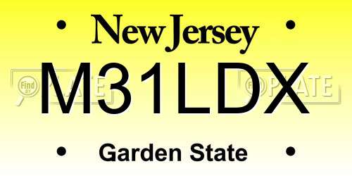 M31LDX New Jersey License Plate