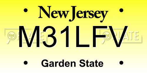 M31LFV New Jersey License Plate